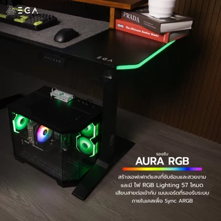 EGA TYPE GD14 Electric Height Adjustable Gaming Table ปรับไฟฟ้า ขนาด 140 cm. มีระบบ Single Motor ฟังก์ชั่นระบบไฟ ARGB