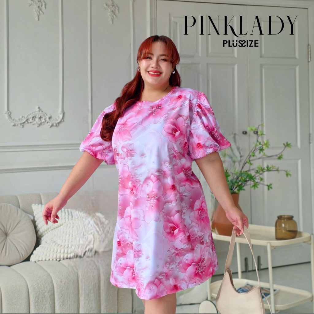 *ส่งด่วน-ส่งทุกวัน*เดรส Everyday Looks Sweet dress เดรสดอกไม้ 3D สีชมพู 40"-60"