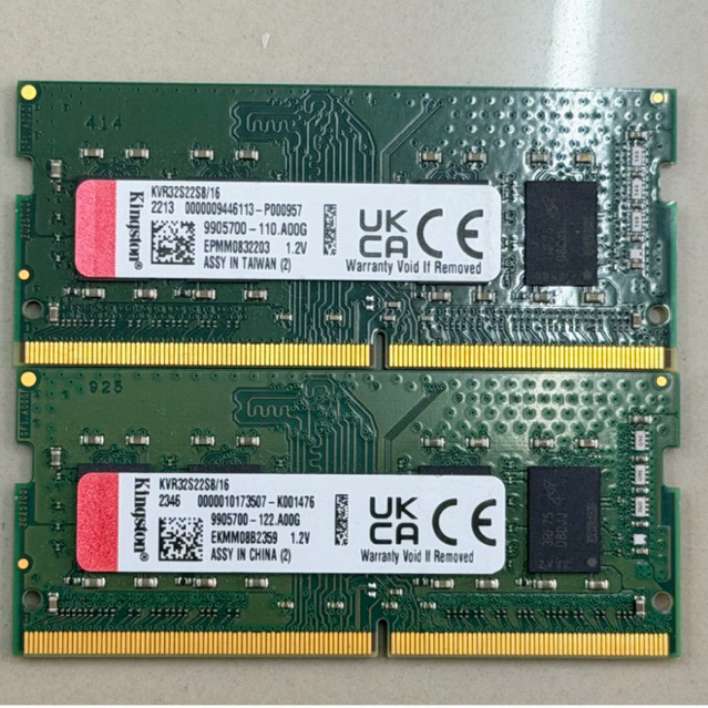 16GB (16GBx1) DDR4 3200MHz RAM NOTEBOOK (หน่วยความจำโน้ตบุ๊ค) KINGSTON VALUE RAM (KVR32S22D8/16)