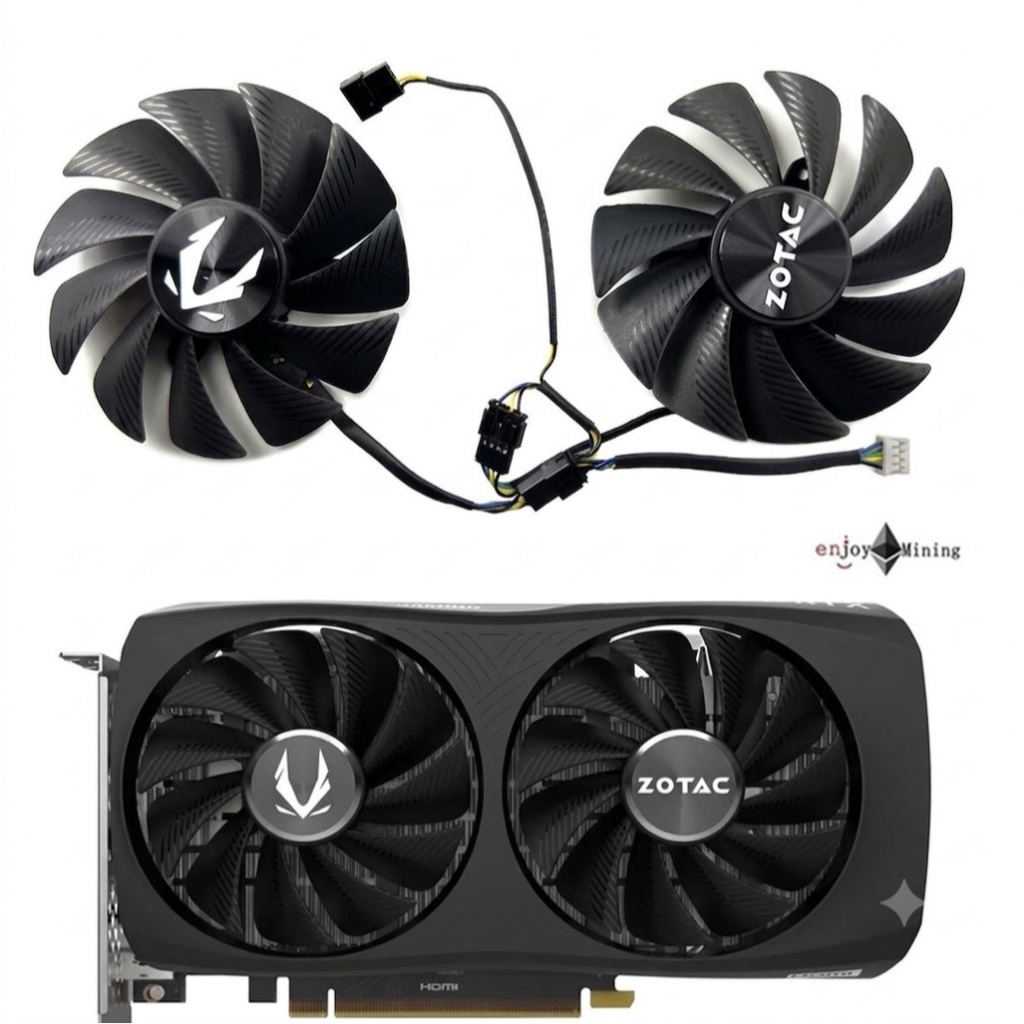 พัดลมการ์ดจอ ZOTAC RTX 4060 Twin Edge Graphics Card Cooling Fan