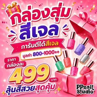 กล่องสุ่มสีเจล PP nail studio อุปกรณ์ทำเล็บ สินค้าคละแบบ