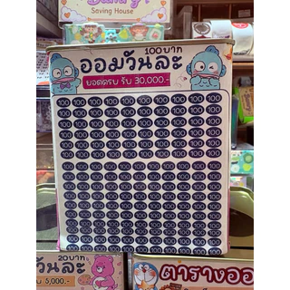 กระปุกออมสิน มียอด20,50,100 ให้เลือกออมน่ารักๆ ในชุดจะได้ตารางออม+ปากกา+ซองกันชื้น+สติกเกอร์+ของแถม