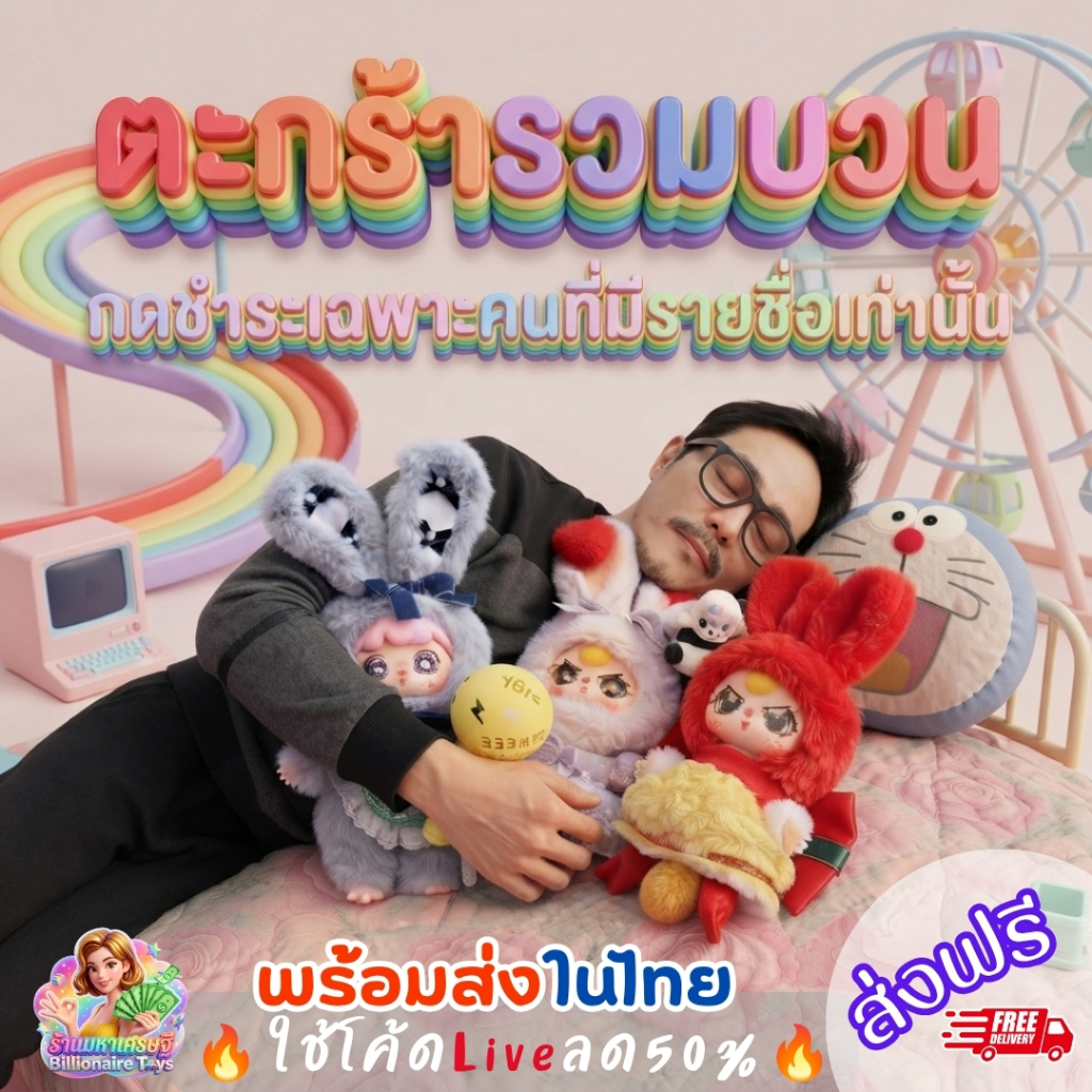 [กิจกรรมบวนวุ้นจุ่ม] โค้ดLiveลด50% รวมบวนตุ๊กตา เฉพาะที่มีรายชื่อค้างบวนเท่านั้น (ไม่มีรายชื่อห้ามกด)