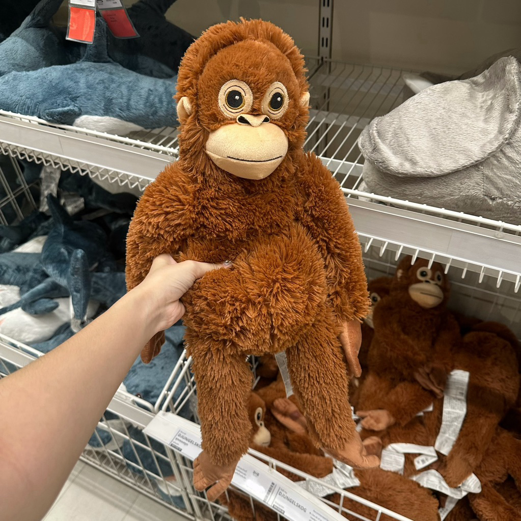 🦧DJUNGELSKOG ยุงเงลสกูก ตุ๊กตาผ้า, อุรังอุตัง🍌