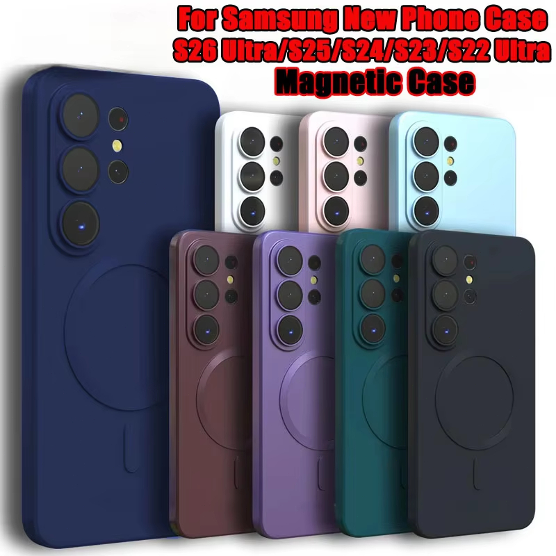 [พร้อมตัวป้องกันเลนส์] เหมาะสำหรับ Samsung S26 S25 Ultra A57 A37 A56 A55 A54 A36 A35 A26 A05S เคสโทรศัพท์แบบด้านแม่เหล็ก