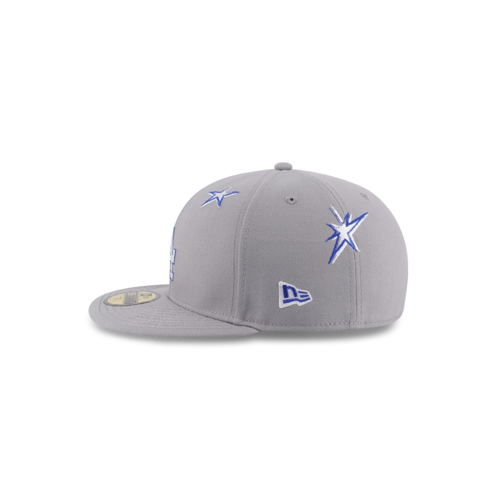 New Era قبعة 59Fifty ‏Los Angeles Dodgers — رمادي — صورة 3