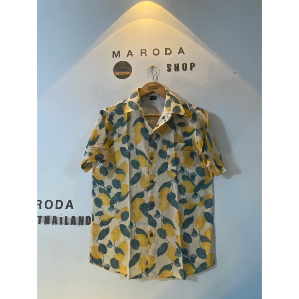 เสื้อเชิ้ตแขนสั้น (ผ้าคอตตอน)สินค้าพิม