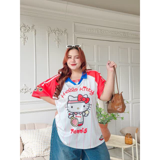 (ส่งด่วน) OVP Shirt Bigsize เสื้อคอวี คอปก ลายการ์ตูน อก46-66“ (PT)