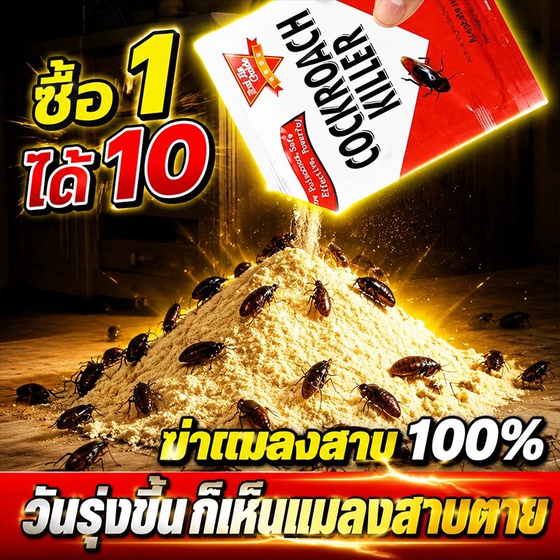 ส่งตรงจากโรงงาน ยาเหยื่อแมลงสาบ ยากำจัดแมลงสาบ สูตรล่อแมลงสาบ ใช้งานง่าย ช่วยลดปัญหาแมลงสาบในบ้าน ร้านค้า และคลังสินค้า