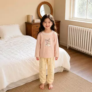 ชุดนอนเด็ก Premium Cotton Littlewinstory ผ้านุ่ม อบอุ่น สำหรับเด็กชายและเด็กหญิง Size 90-120