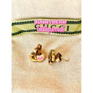 (G6)ต่างหู DOUBLE G EARRINGS GOLDงานHIEND มีชื่อแบรนด์ด้านหลัง