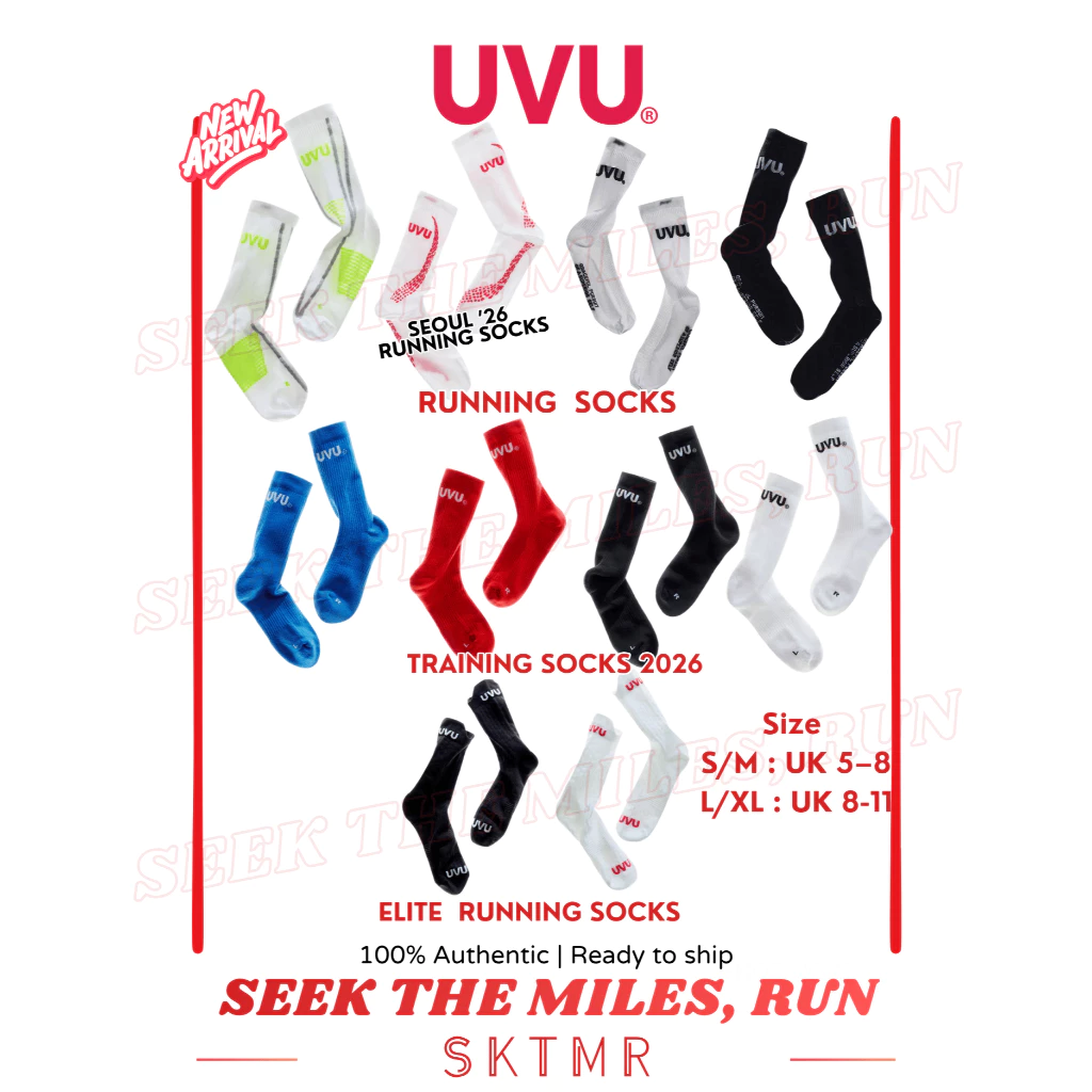 [พร้อมส่ง] UVU RUNNING SOCK, TRAINING SOCK, ELITE RUNNING SOCKS| ถุงเท้าวิ่ง / เทรนนิ่ง |