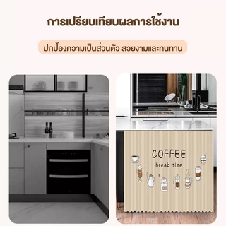 MingDu ผ้าม่าน ผ้าม่านเคาท์เตอร์ครัว พร้อมส่ง ผ้าม่านสั้นในครัว สไตล์นอร์ดิก สําหรับห้องครัว ติดตั้งง่าย หมัดฟรี