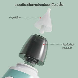 เครื่องดูดน้ำมูกอัตโนมัติ ที่ดูดน้ำมูกเด็ก ปรับแรงดูดได้ ถอดล้างได้ ไม่ทำร้ายเยื่อบุจมูกทารก ชาร์ตไฟ USB