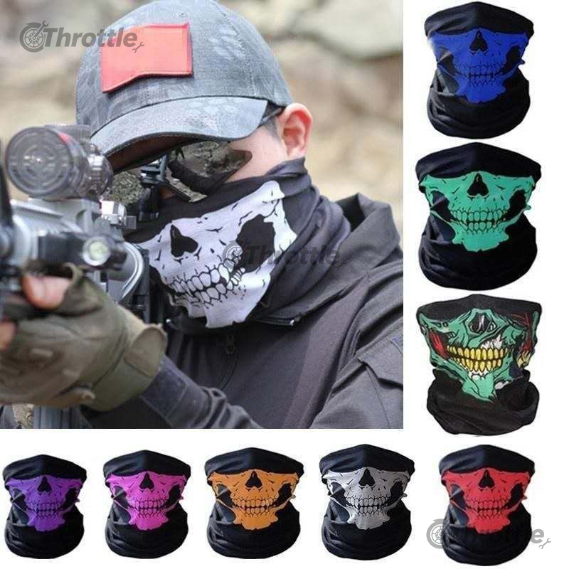 Throttle Bicycle ผ้าบัฟกันฝุ่น ผ้าคลุมหน้าลายหัวกะโหลก ป้องก