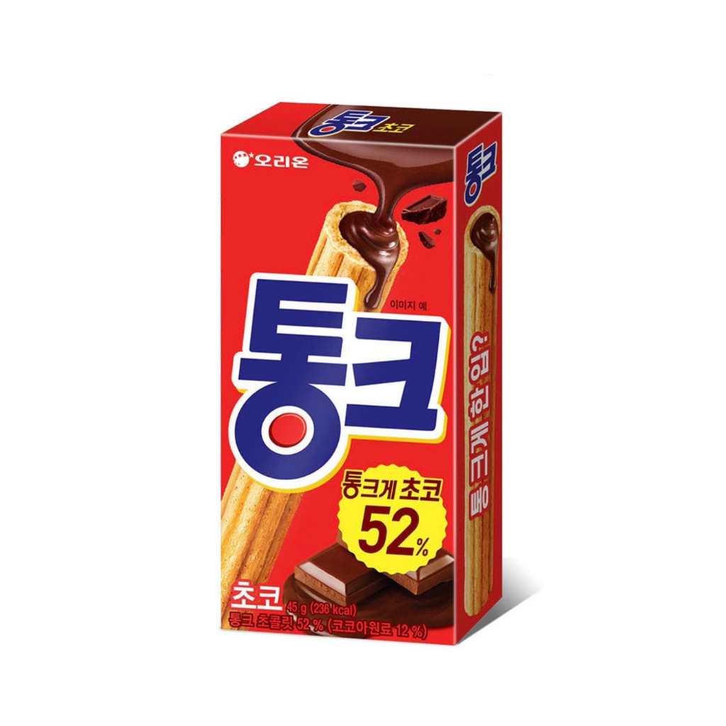 [ของแท้] 통크초코 Orion Choco Pop Cereal Stick (ขนมสอดไส้ช็อกโกแลต) 45g