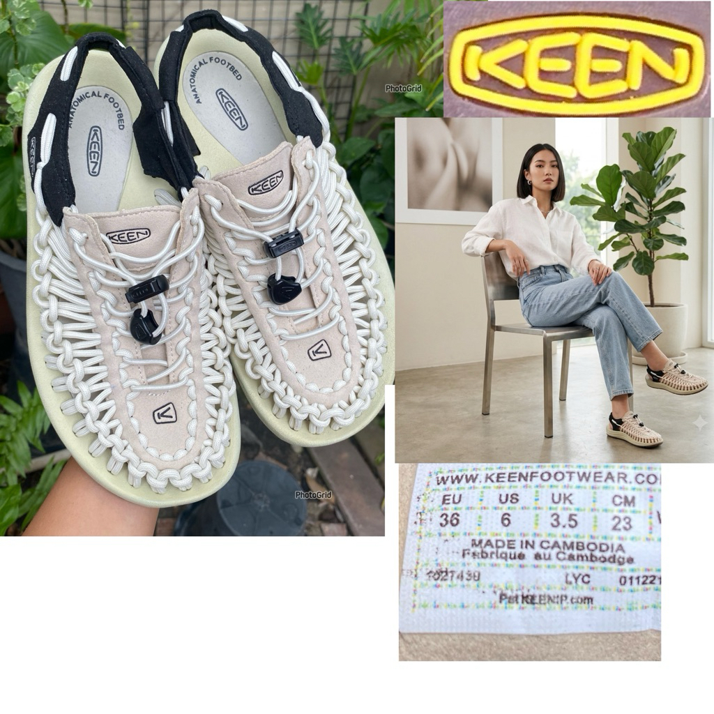 รองเท้าแตะรัดส้น Keen Uneek สี Birch Black 23cm