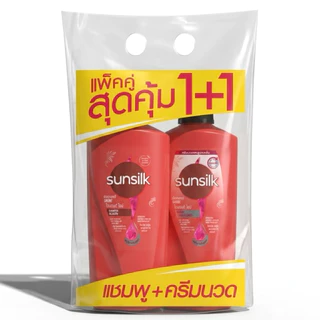 [1แถม1] Shampoo Sunsilk ซันซิล แชมพูสระผม ครีมนวดผม แพคคู่ขนาด 350 มล. ครบ ทุกสี [แชม/นวด] [แชม/แชม]