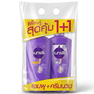 [1แถม1] Shampoo Sunsilk ซันซิล แชมพูสระผม ครีมนวดผม แพคคู่ขนาด 350 มล. ครบ ทุกสี [แชม/นวด] [แชม/แชม]