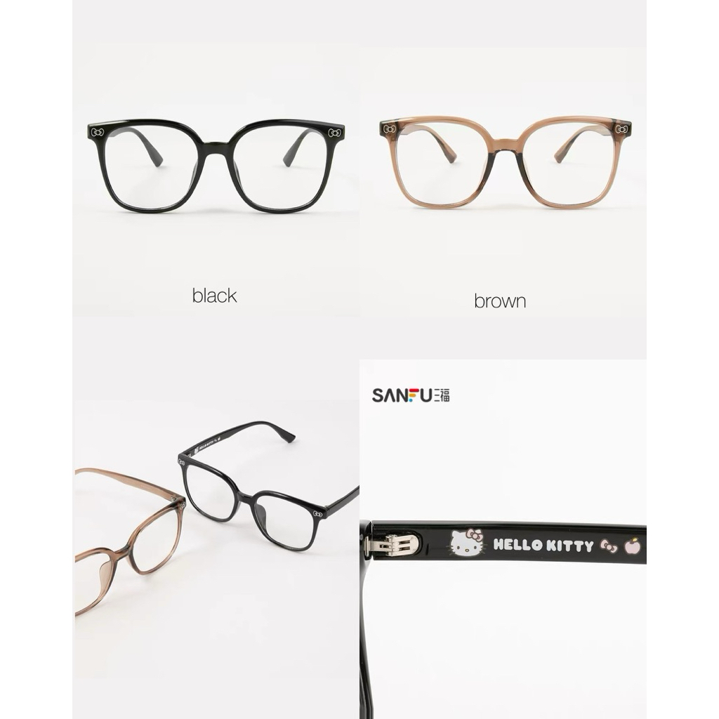 (pre-order) sanfu x hello kitty แว่นตาทรงเหลี่ยม