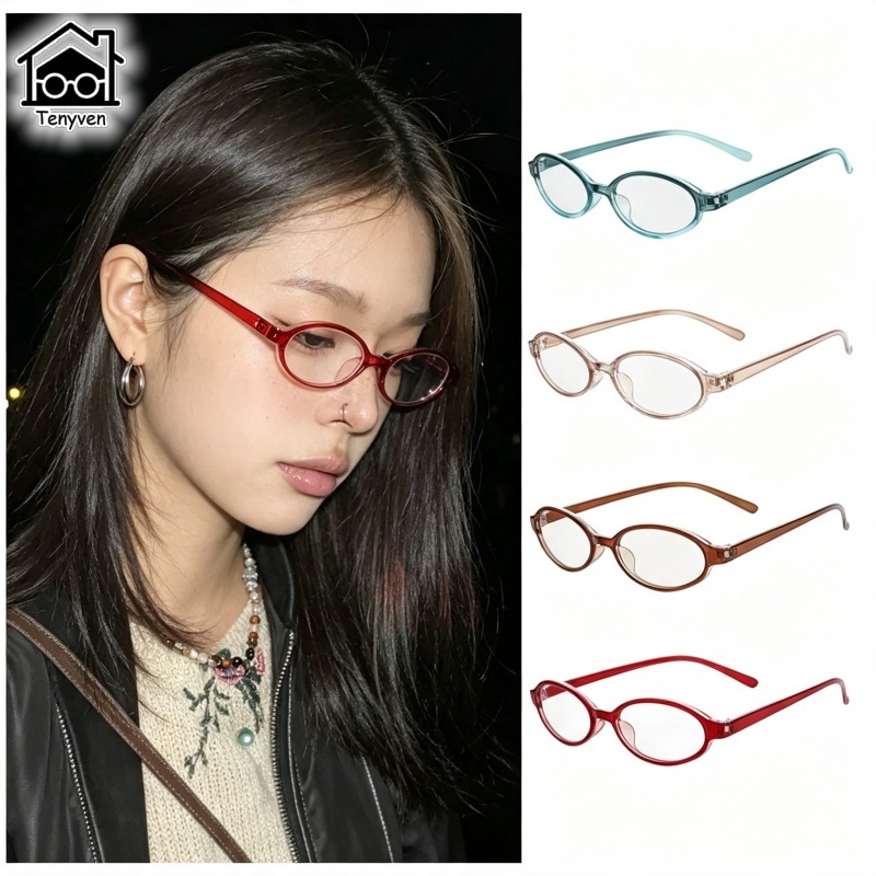 Y2K  ย้อนยุค  ญี่ปุ่นเกาหลี  กรอบเล็ก  ยุโรปอเมริกา  แว่นสายตา  แว่นตา  สีไล่ระดับ  ผู้หญิง