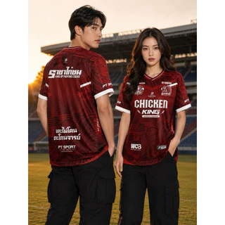 เสื้อกีฬาแขนสั้น ราชาไก่ชน 🐓 ผ้าไมโครสปอร์ต ใส่ได้ทั้งผู้หญิงและผู้ชาย