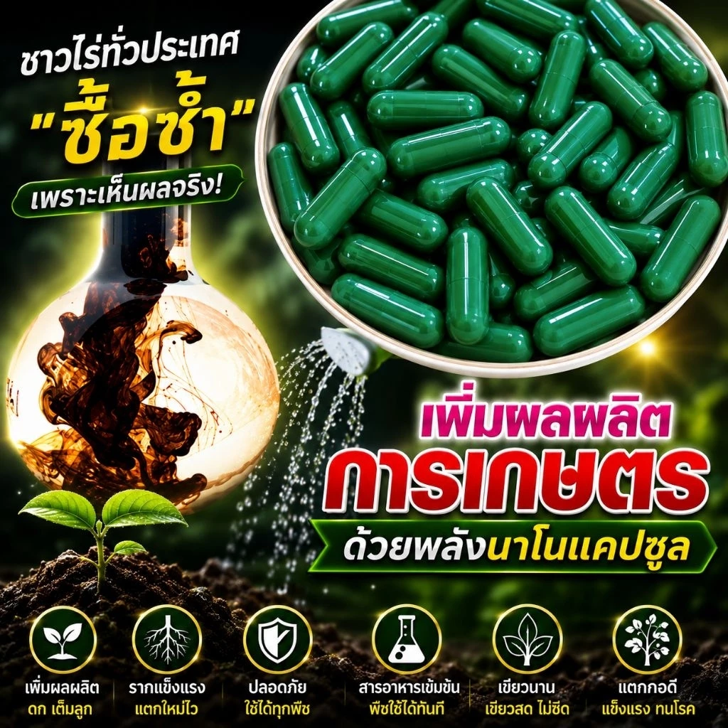 🌿🥬แค็ปซูลนาโนเขียว 10/30/50แค็ปซูล ราคาส่งจากโรงงาน.-🥬🌿💥🌱ฮอร์โมนพืชทางใบและดิน