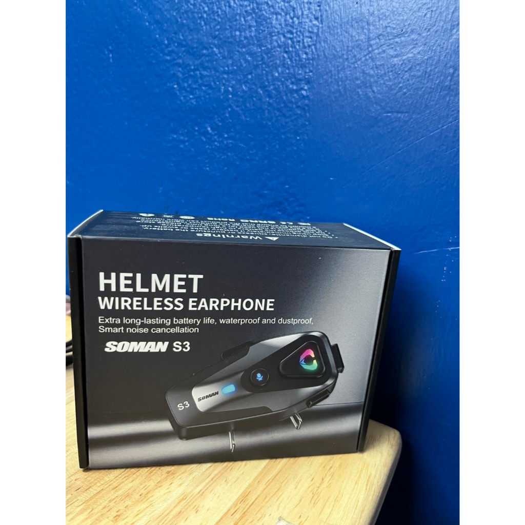บลูทูธติดหมวกกันน็อค SOMAN S3 Bluetooth Hard Earphone