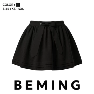 Bemingskirt101(XS-4XL) - Penny Skirt – กระโปรงดีไซน์หวานแต่งโบว์ถอดหรือเปลี่ยนตำแหน่งได้ พร้อมซิปซ่อนด้านข้าง