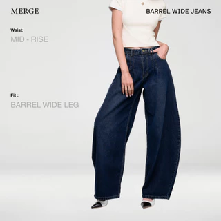 Merge Official - Barrel Wide Jeans (พร้อมส่ง)
