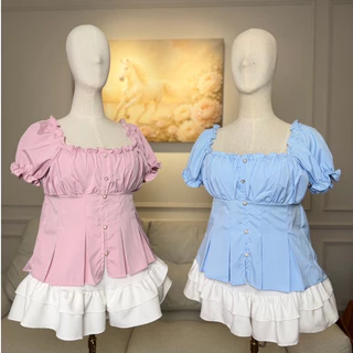 Maharani - Élégance Charm เสื้อคอเหลี่ยมแขนตุ๊กตา - อก 38-46 - #159