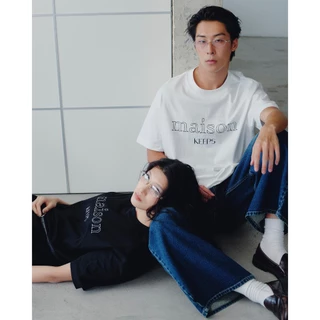 maison KEEPS | The Boyfriend Outline Logo Tee | Unisex | เสื้อยืดทรง oversized ผ้านุ่ม