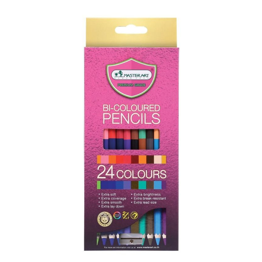 (KTS)ดินสอสีไม้ ตรามาสเตอร์อาร์ต MASTERART 2 หัว 24สี
