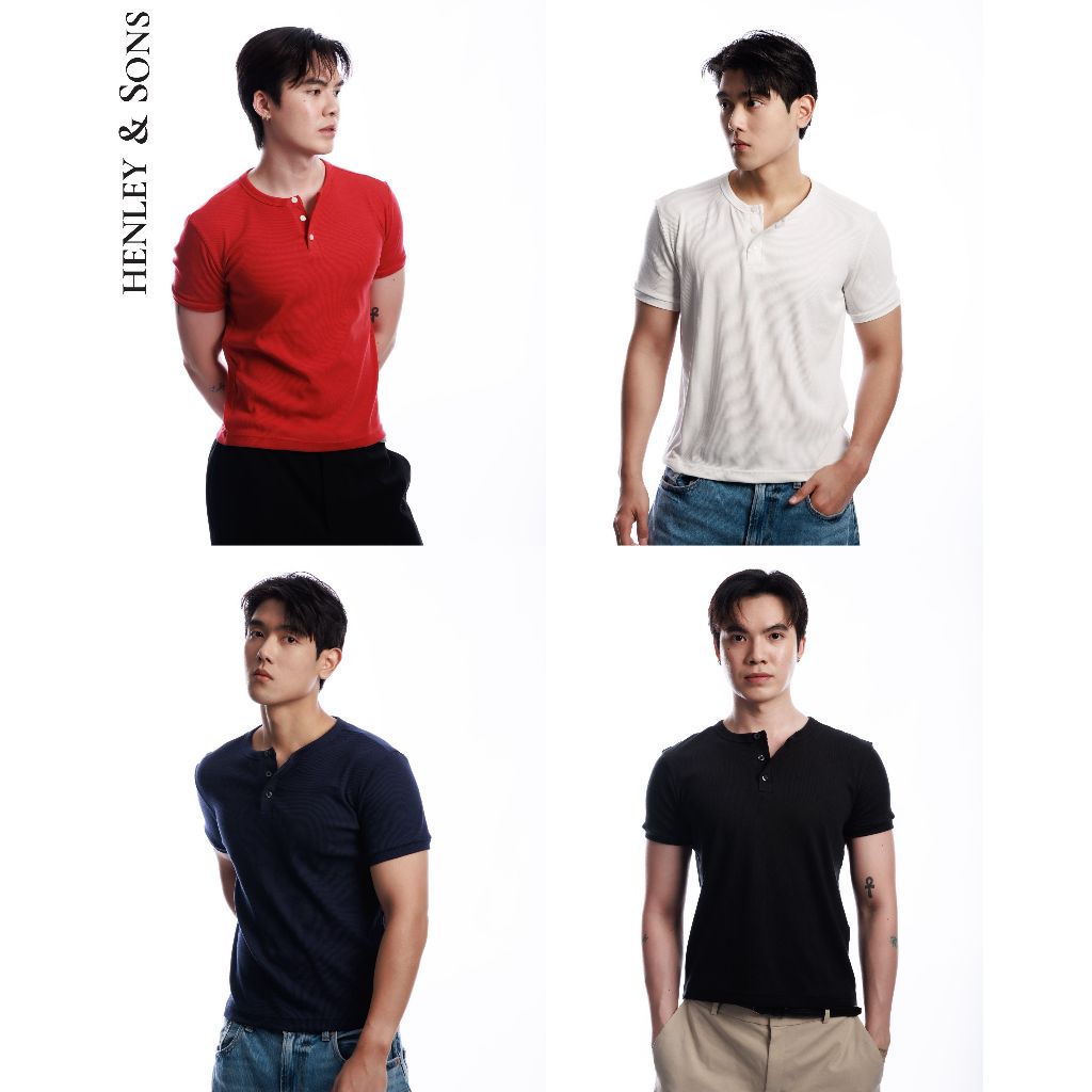 Henley Shirt แขนสั้น แบรนด์ henleyandsons