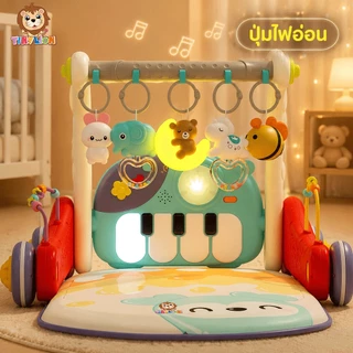 🔥TinyLion🔥เพลยิม เพลยิมเปียโน6in1 เพลยิมโมบาย ลายการ์ตูนน่ารัก มีเสียงเพลง ที่นอนเด็ก รถหัดเดินเด็ก