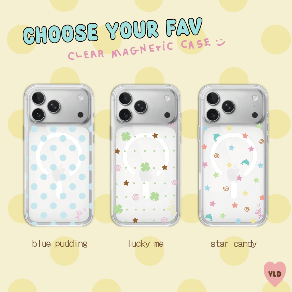 new! daydream collection clear magnetic case 🫧 เคสใสแม่เหล็