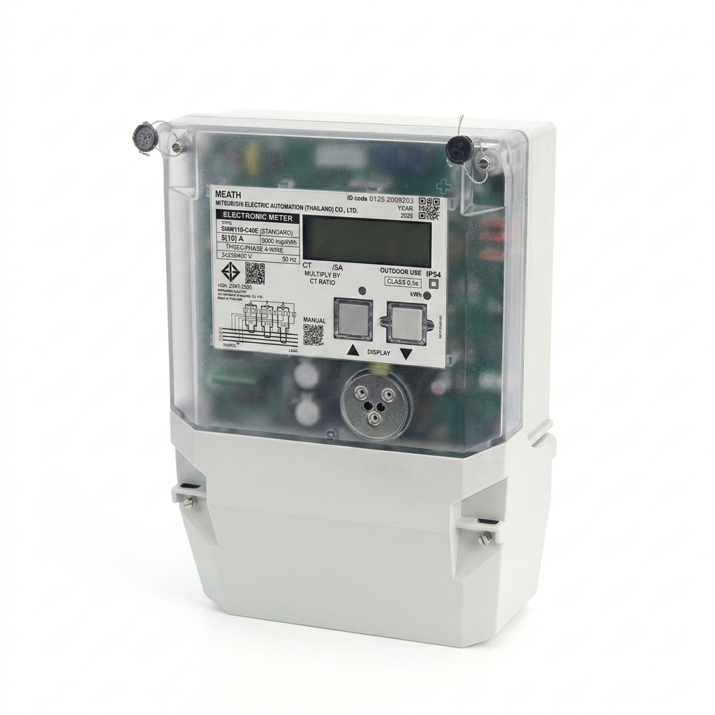 มิเตอร์ไฟฟ้าดิจิตอล 5A(10A) CT MITSUBISHI SMW110-C40E