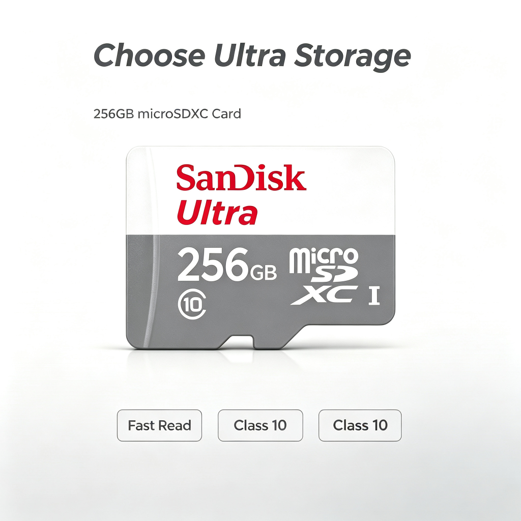 SanDisk Ultra Micro SDCard 100mbs 32GB 64G 128GB Class10(SDSQUNR)โทรศัพท์ กล้องวงจรปิดไร้สาย TF Card
