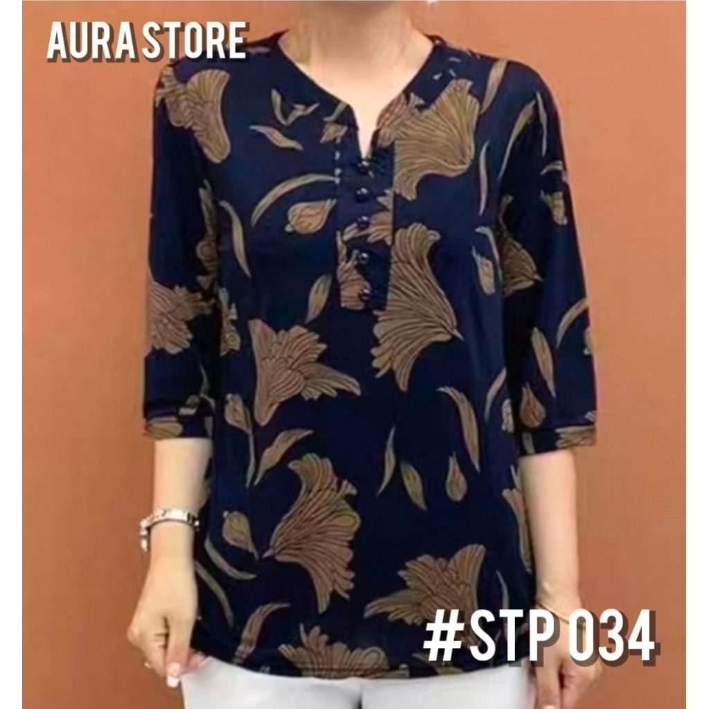 เสื้อคุณผู้หญิง แขนสามส่วน ลายแจ่มสวย สีสดใส ผ้ายืดเกาหลีเนื้อนุ่ม สัมผัสสบาย ไม่ยับไม่ต้องรีดค๊า การันตรีสวยเเละดีค่ะ🌺🥰