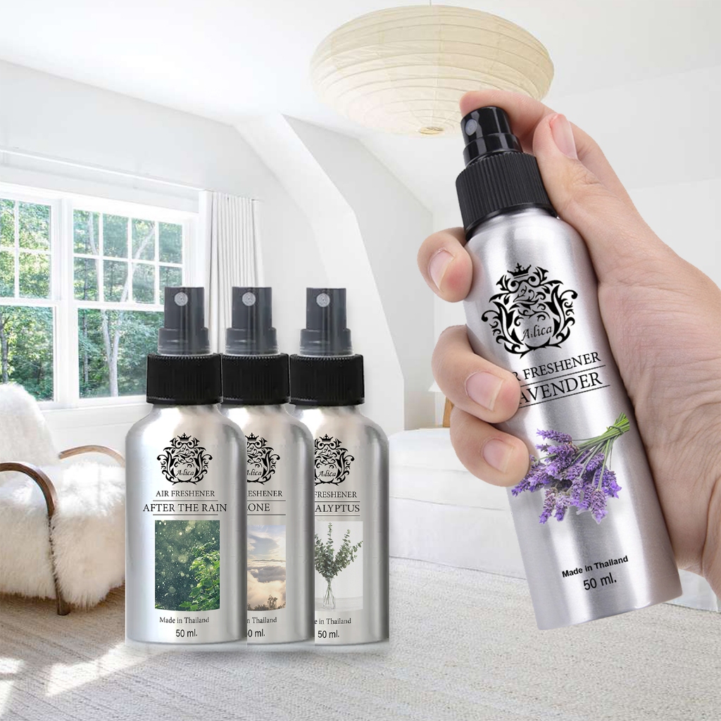 AiLICA สเปรย์ปรับอากาศ 50ml Roomspray น้ำหอมปรับอากาศ ฟอกอากาศ ดับกลื่น ห้องนอน รถยนต์ ห้องครัว
