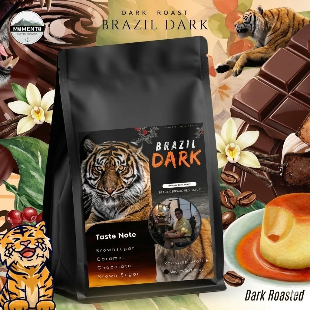 Brazil Cerrado Dark บราซิลดาร์ก คั่วกลางค่อนเข้ม ขายดี