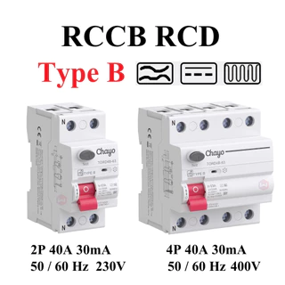 RCCB Type B เบรคเกอร์กันดูดกันรั่ว MCB รถEV charger Tongou เบรคเกอร์ RCD Type B 2P 4P 40A