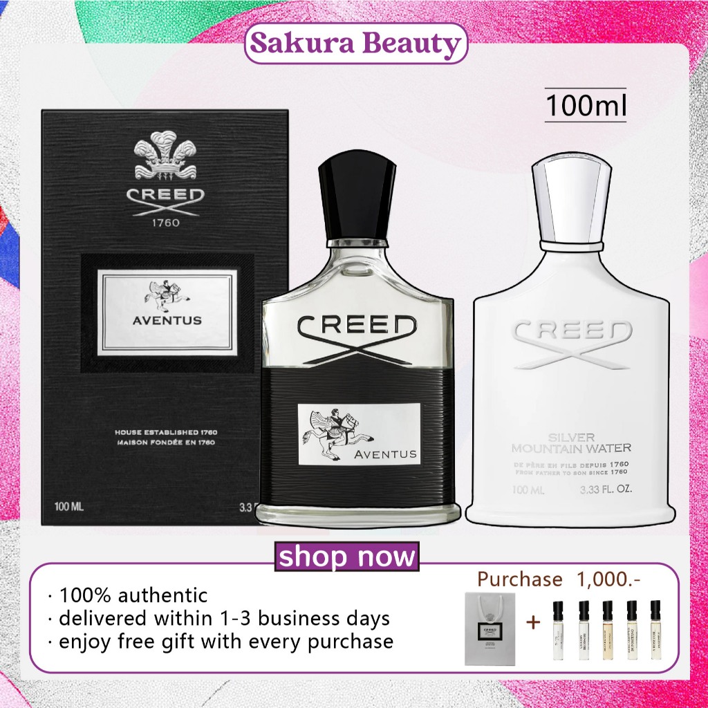 Creed Aventus Silver Mountain Water Eau de Parfum EDP 100ml ลดกระหน่ำ ถูกที่สุด!!