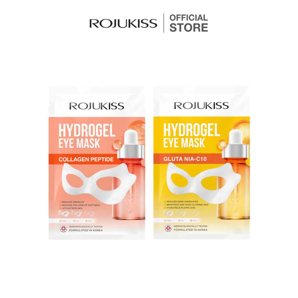 Rojukiss Hydrogel Eye Mask 15g โรจูคิส ไฮโดรเจล อาย มาสก์ มาส์กใต้ตาฟื้นฟูผิวรอบดวงตา
