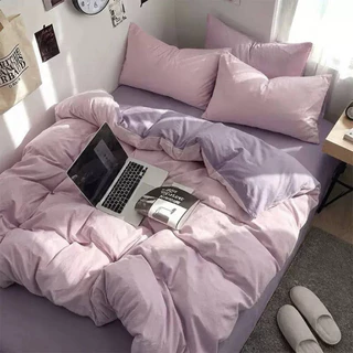 Sweetdream_by Nakin - ผ้าปูที่นอนสีพื้น ทูโทน✨ครบชุด 6 ชิ้น พร้อมส่ง🎇 ส่งของทุกวัน🎇