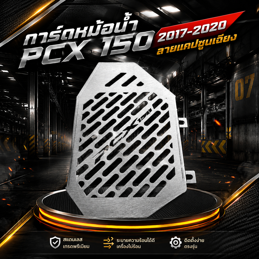 การ์ดหม้อน้ำ Honda PCX 150 2017-2020 พร้อมน๊อต❄️FF❄️