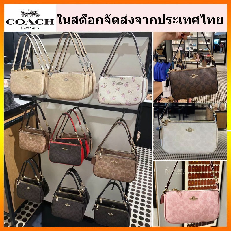 (ใบแจ้งหนี้ + ฉลาก) กระเป๋าสะพายไหล่ coac h แท้ 100% กระเป๋าถือ สําหรับสตรี C3308 F36674 สายสะโพกยาว