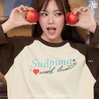 Yaya_SP148 เสื้อคอกลมแขนยาว แขนต่อ ผ้านุ่มยืดใส่สบาย ใส่ได้ทั้งหญิงชาย
