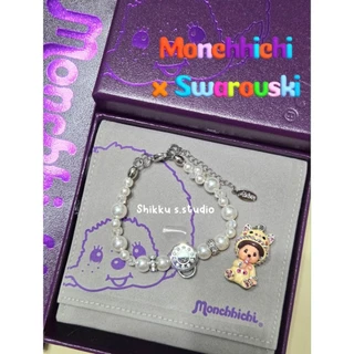 ส่งด่วน1วัน 🧸 Set สร้อย+จี้ Monchhichi x Swarovski ของแท้100% 🍒 แถมจี้เชอรี่ 💕 พร้อมส่งในไทย ✨️ อุปกรณ์ Full Set 1ชุด!!