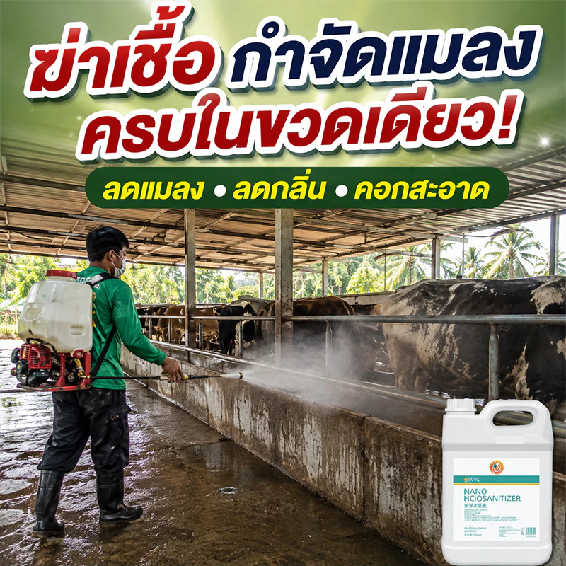 🚚ส่งจากกรุงเทพ!💨ยาฆ่าแมลง สำหรับคอกวัว ฆ่าเชื้อ กำจัดแมลงวัน ยุง แมลงรบกวน ออกฤทธิ์เร็ว ใช้งานง่าย เหมาะสำหรับฟาร์มโค